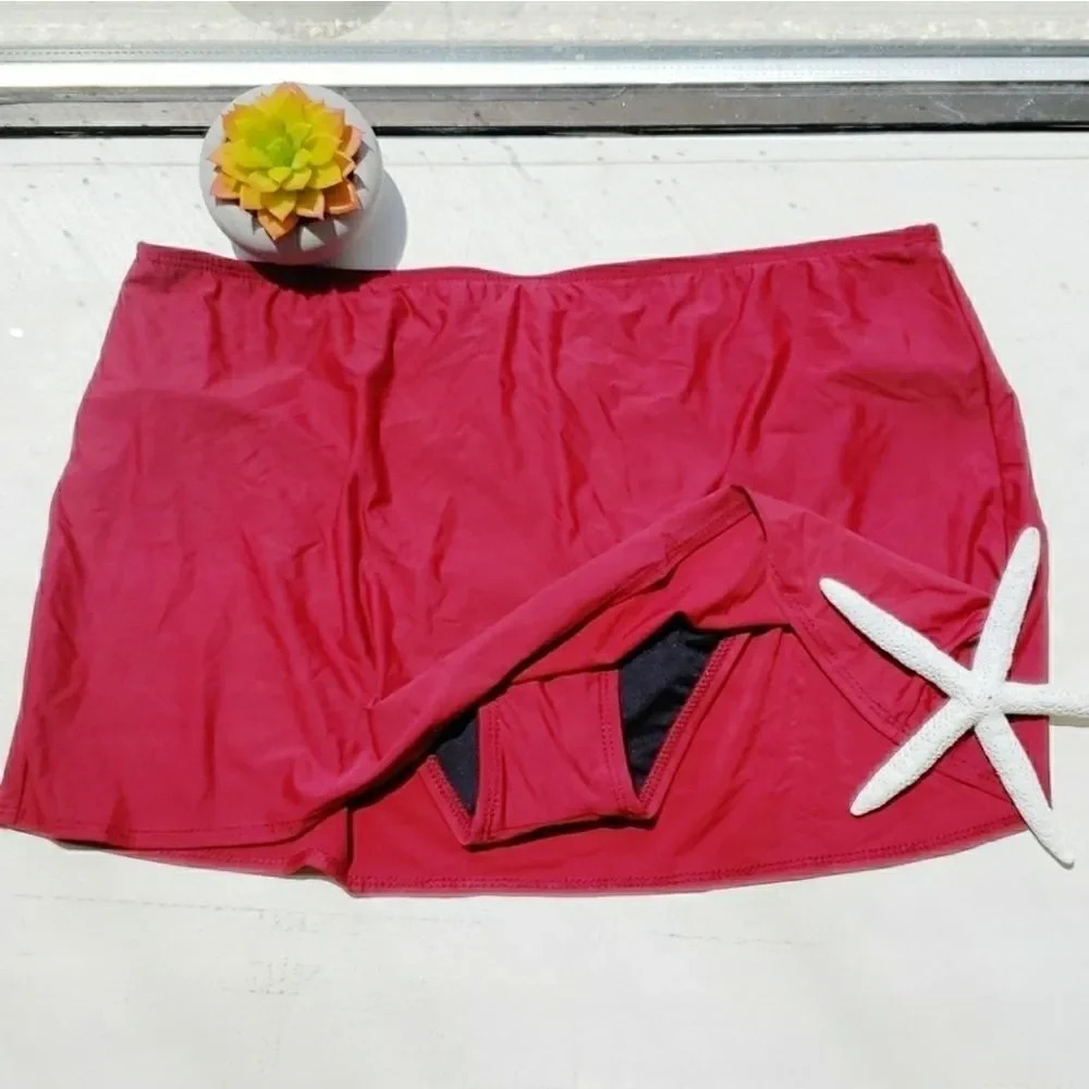Athena Solid Skirted Bikini Bottom